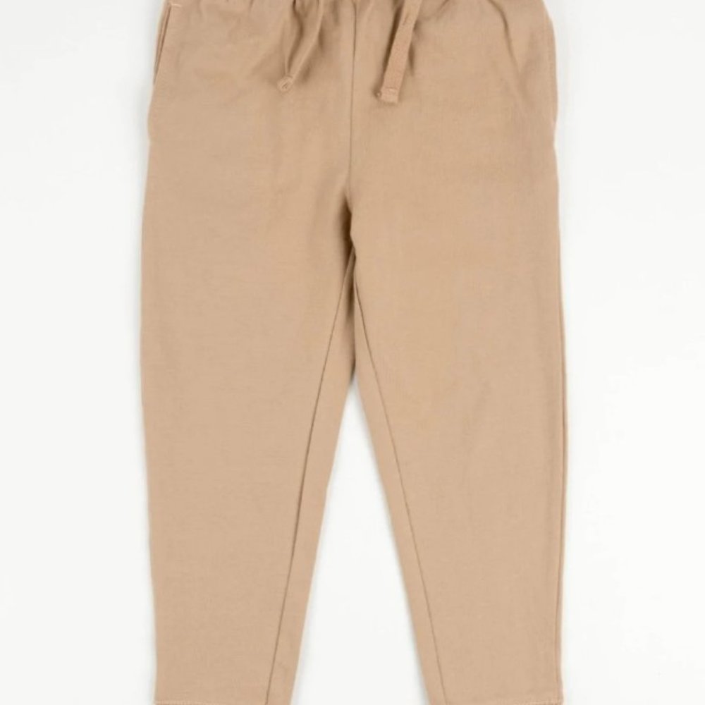 NWT Leveret Brand Beige Drawstring Pants Size Youth 10Y